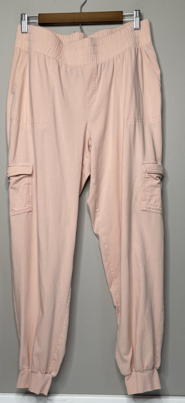 AnyBody Women’s Medium Tall Pink Cargo Jogger Pants Pockets